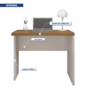 Ver imagem 2 de Mesa Estudos Home Office Durabilidade Computador Notebook:lamina Mel-cacao