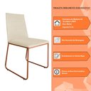 Ver imagem 6 de Kit 4 Cadeiras de Jantar Lille Base Aramado Bronze Veludo Bege - Montanaris Decor