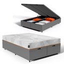 Ver imagem 3 de Cama Box Baú com Colchão Ortopédico de Espuma D33 a Vácuo Sonno Full - Lucas Home - Queen