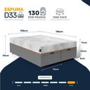 Ver imagem 5 de Cama Box Baú com Colchão Ortopédico de Espuma D33 a Vácuo Sonno Full - Lucas Home - Queen