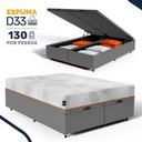 Ver imagem 4 de Cama Box Baú com Colchão Ortopédico de Espuma D33 a Vácuo Sonno Full - Lucas Home - Queen
