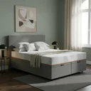 Ver imagem 1 de Cama Box Baú com Colchão Ortopédico de Espuma D33 a Vácuo Sonno Full - Lucas Home - Queen