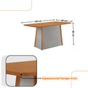 Ver imagem 4 de Mesa de Jantar Diane 120cm Tampo Mdf Laminado com 4 Cadeiras Copper Premium Moderna Mobília