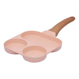 Frigideira 3x1 Ovo Hamburguer Rosa Indução Cerâmica Mimo Sty - 1