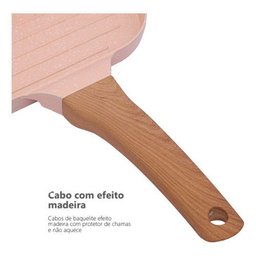 Frigideira 3x1 Ovo Hamburguer Rosa Indução Cerâmica Mimo Sty - 5