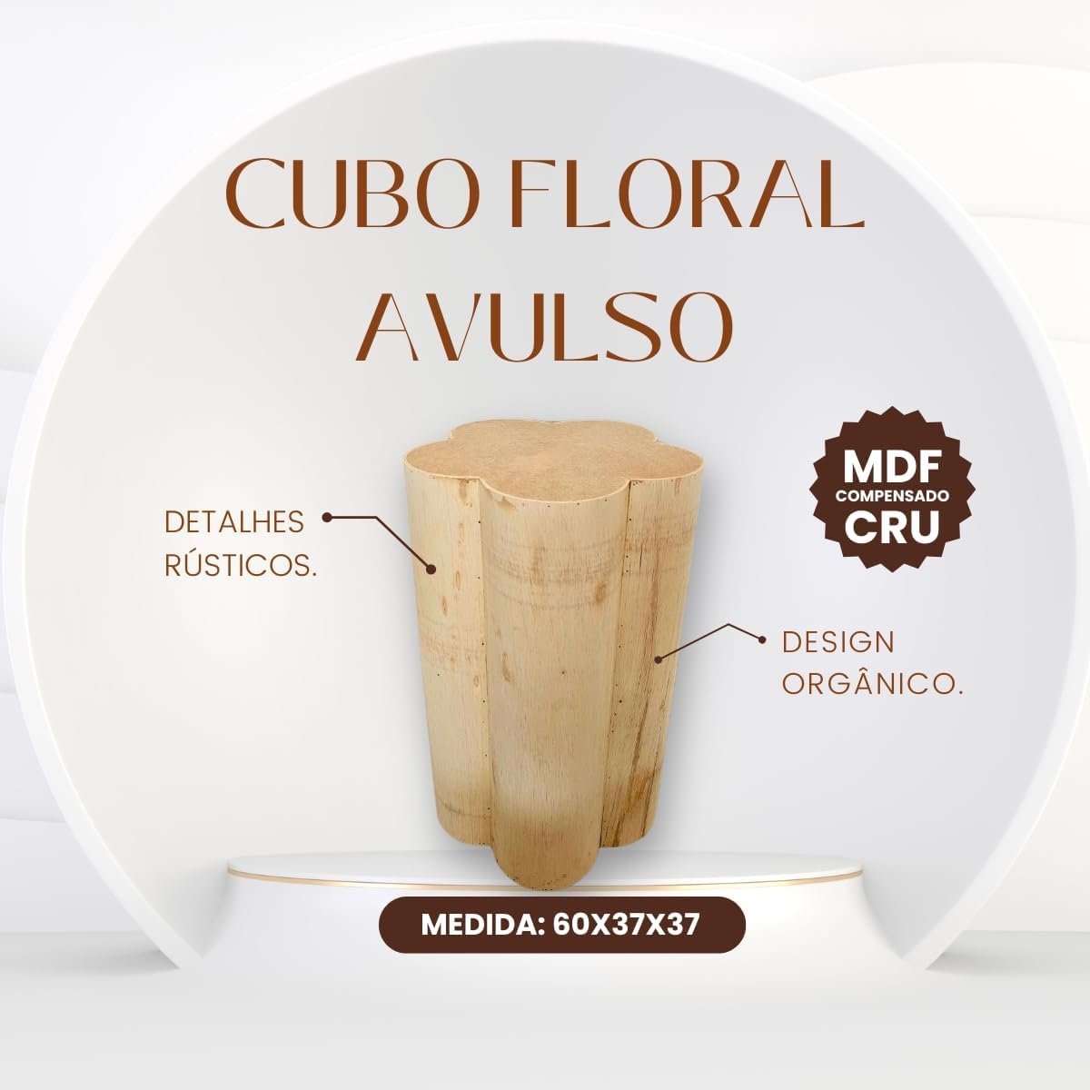 Cubo Floral Avulso Cru - 2