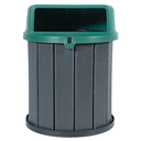 Ver imagem 1 de Lixeira Coletora Ecológica Mbs 75L Madeira Plástica Reciclada:Tampa Verde/Cinza Ébano