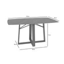 Ver imagem 2 de Mesa Multiuso Cozinha Elma Premium Madeira Maciça c/ Tampo Madeirado c/ Vidro 170x90cm Carvalho/Off
