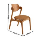 Ver imagem 4 de Conjunto Mesa 180cm x 80cm Tampo MDF Canto Copo 6 Cadeiras Celeste Marrom/Star Caramelo/Imbuia