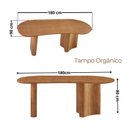 Ver imagem 3 de Conjunto Mesa 180cm x 80cm Tampo MDF Canto Copo 6 Cadeiras Celeste Marrom/Star Caramelo/Imbuia
