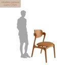 Ver imagem 5 de Conjunto Mesa 180cm x 80cm Tampo MDF Canto Copo 6 Cadeiras Celeste Marrom/Star Caramelo/Imbuia