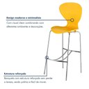 Ver imagem 5 de Kit 6 Banquetas Alta com Encosto Flash Amarelo