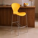 Ver imagem 3 de Kit 6 Banquetas Alta com Encosto Flash Amarelo