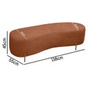 Ver imagem 3 de Puff Decorativo Banqueta Orgânico Feijão Curvo Maitê 138cm Bouclê Terracota