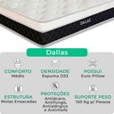 Ver imagem 2 de Cama Box Baú Queen Cinza e Colchão Dallas Molas Vstore