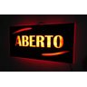 Placa Aberto Moderno Iluminada Led 60x28 BGPLASTICOS - 3