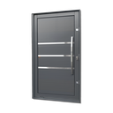 Ver imagem 1 de Porta Pivotante Alumínio Lambril Evolution c/Pux.Dir. Elite Cinza 216x100 Brimak