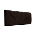 Ver imagem 1 de Cabeceira de Cama Estofada Módena Diagonal Essencial Suede Rbl:casal Painel/marrom