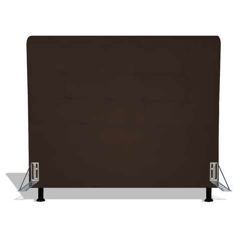 Cabeceira Estofada Pérola 195 cm Para Cama Box Quarto King Size MV Estofados Suede Marrom