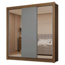 Ver imagem 7 de Guarda-roupa Casal 3 Portas de Correr com Espelhos 2 Gavetas Rustic/cinza Sublime Madesa Rustic/