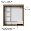 Ver imagem 3 de Guarda-roupa Casal 3 Portas de Correr com Espelhos 2 Gavetas Rustic/cinza Sublime Madesa Rustic/