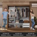 Ver imagem 4 de Guarda-roupa Casal 3 Portas de Correr com Espelhos 2 Gavetas Rustic/cinza Sublime Madesa Rustic/
