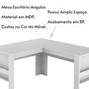 Ver imagem 3 de Mesa Angular para Escritório Home Office Me4145 Mdp Branco - Gran Belo