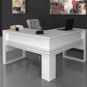 Ver imagem 4 de Mesa Angular para Escritório Home Office Me4145 Mdp Branco - Gran Belo