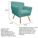Ver imagem 5 de Kit Diva Recamier Vanessa 140cm Lado Esquerdo e 02 Poltronas Laura Suede - ADJ Decor RECAMIER DIVÃ S