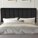 Ver imagem 1 de Painel Estofada Kiara 100cm Solteiro Box Quarto Suede Preto - Gat Magazine