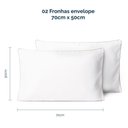 Ver imagem 7 de Kit 2 Fronhas Linea 50cm X 70cm Micropercal 200 Fios - Bege