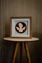 Ver imagem 2 de Quadro Oração Santo Anjo Led Acrílico Dourado 28x28cm Moldura Dupla em Madeira Vidro