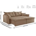 Ver imagem 3 de Sofa Cama e Reclinavel São Paulo 2,25m 04 Lugares Txr