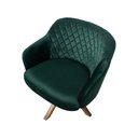 Ver imagem 7 de Kit 2 Poltronas Decorativas Kitana Pés Madeira Giratório Veludo Verde - Gran Belo