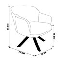 Ver imagem 2 de Kit 2 Poltronas Decorativas Kitana Pés Madeira Giratório Veludo Verde - Gran Belo