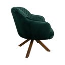 Ver mais imagens de Kit 2 Poltronas Decorativas Kitana Pés Madeira Giratório Veludo Verde - Gran Belo