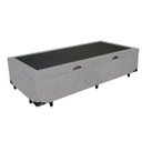 Ver imagem 2 de Box Bau Blindado Suede- Solteiro 88x198x38 - Novo:cinza