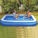 Ver imagem 3 de Piscina Inflável Retangular Familiar 440 Litros Com Bomba de Inflar Jilong