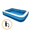 Ver imagem 1 de Piscina Inflável Retangular Familiar 440 Litros Com Bomba de Inflar Jilong