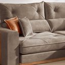 Ver imagem 3 de Sofa Retratil e Reclinavel Montreal 250cm 3 Lugares Kc Rei de Casa Veludo Bege