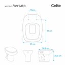 Ver imagem 2 de Assento Sanitario Versato Pergamon (bege Claro) para Celite