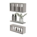 Ver imagem 3 de Kit Nichos Prateleiras França para Banheiro Decorativo Branco