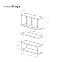 Ver imagem 2 de Kit Nichos Prateleiras França para Banheiro Decorativo Branco