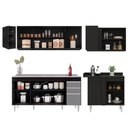 Ver imagem 5 de Armário de Cozinha Modulado de Canto Esquerdo 5 Peças Cp54 com Pia Inox Preto-cinza - Lumil