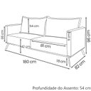 Ver imagem 4 de Sofa Aya 2 Lugares para Sala de Estar 180cm Boucle 3301 Ezz