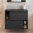 Ver imagem 1 de Gabinete Banheiro 75cm para Cuba 2 Portas Tunís Grafite F10 - Mpozenato
