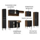 Ver mais imagens de Armário De Cozinha Completa 325cm Rustic/preto Emilly Madesa