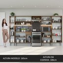 Ver imagem 7 de Armário De Cozinha Completa 325cm Rustic/preto Emilly Madesa