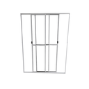 Ver imagem 1 de Porta Sacada 3 Folhas de Vidro Aluminio Branco C/ Trinco 2,10x1,50