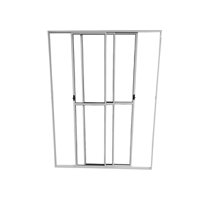 Porta Sacada 3 Folhas de Vidro Aluminio Branco C/ Trinco 2,10x1,50